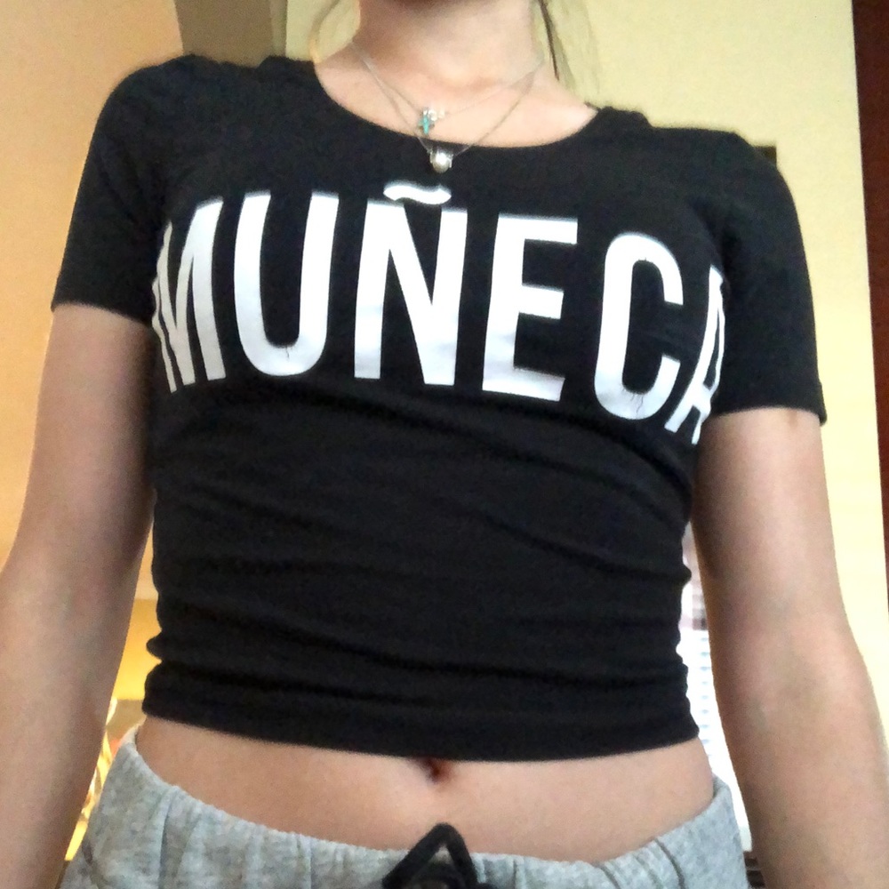 Black crop top